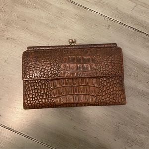 Vintage Brahmin Alligator Leather Checkbook Wallet